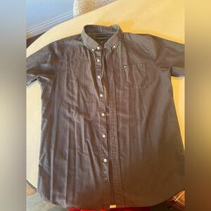 Men’s Rip Curl Washed Black Short Sleeve Button Up, Casual Shirt